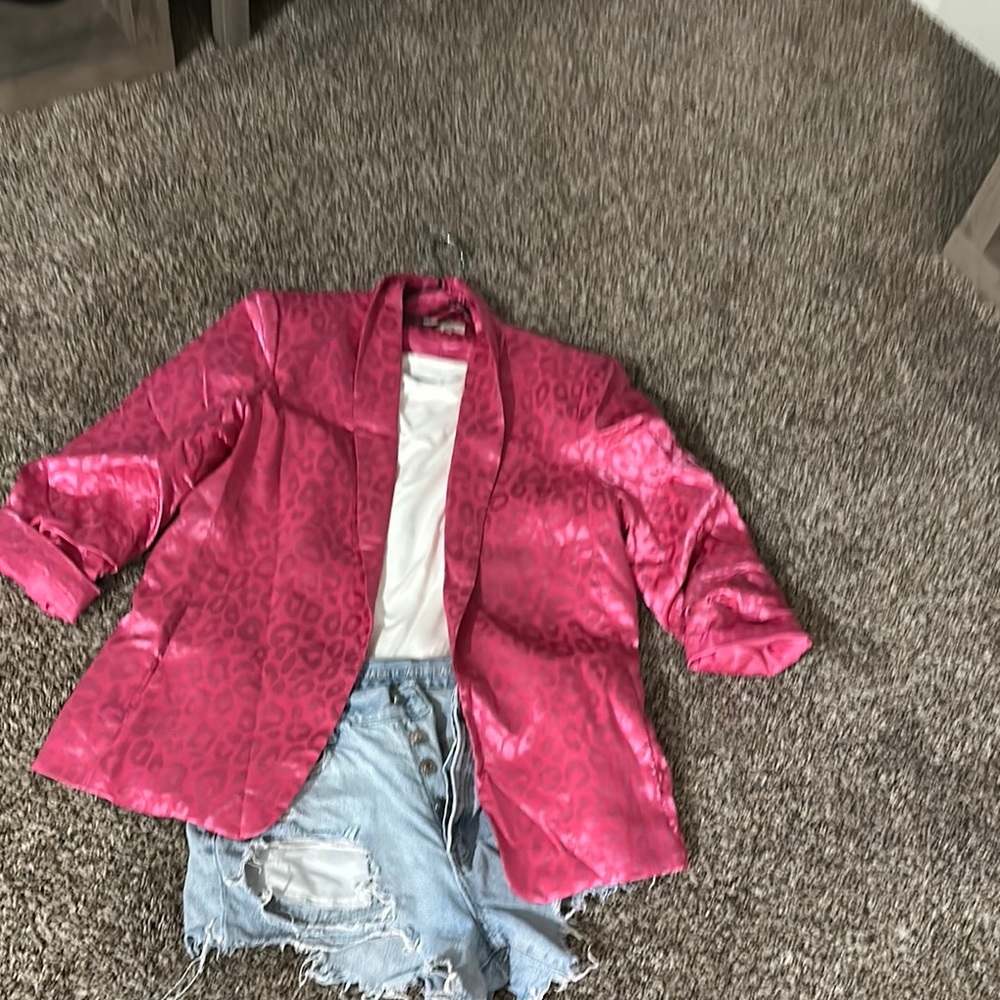 Pink Leopard Print Jacket